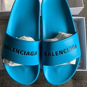 Balenciaga Premium Leather Slides